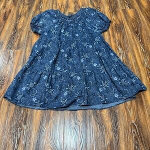 Torrid Women's Plus Size 0 Chambray Denim Floral Top Shirt Blouse 0X Spring